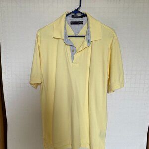 Vintage Tommy Hilfiger Men’s short sleeve Polo shirt.  Light Yellow, Size Large